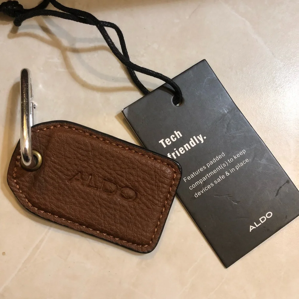 Brown Faux Leather Messenger Bag
